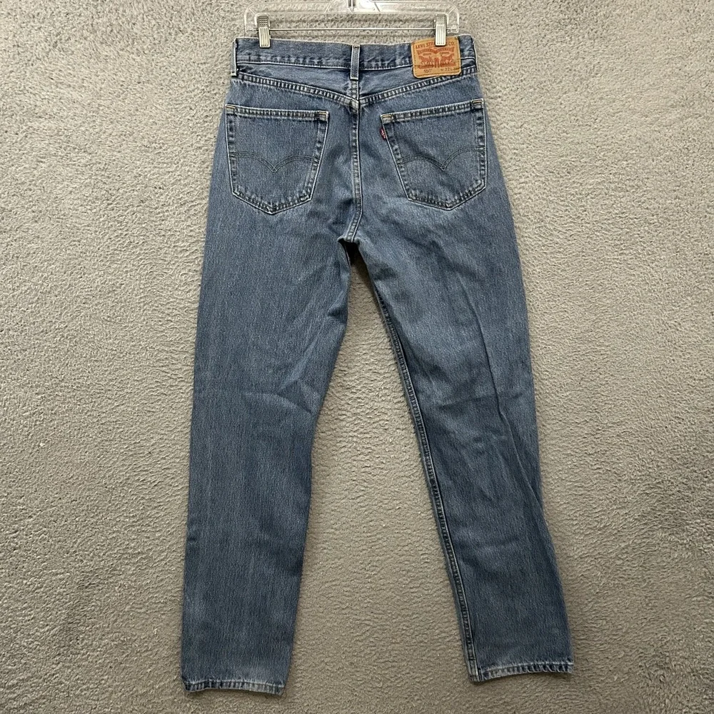 Levis Jeans Mens 32x36 Blue Denim 550 Relaxed Fit American Work Wear Light Wash - Picture 2 of 11
